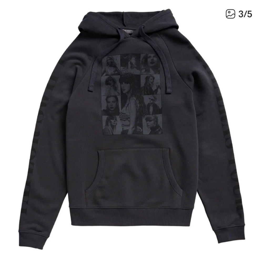 Taylor Swift Eras Tour Black Graphic Hoodie